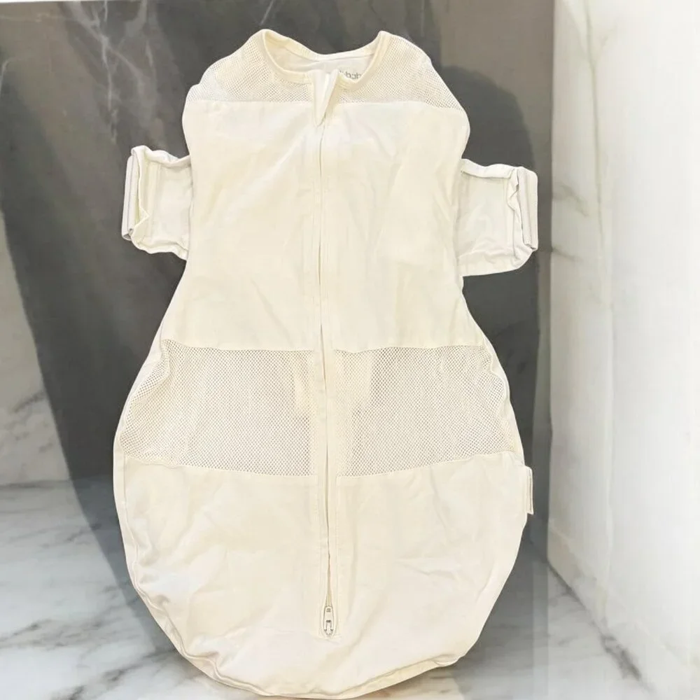 Happiest Baby 100% Organic SNOO Sleep Sack Size Med (12-18 Lbs) Ivory/Off White
